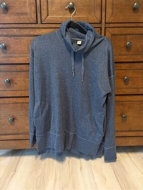🛍️Cozy Funnel Neck Sweater - Blue